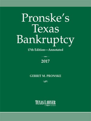 cover image of Pronske's Texas Bankruptcy